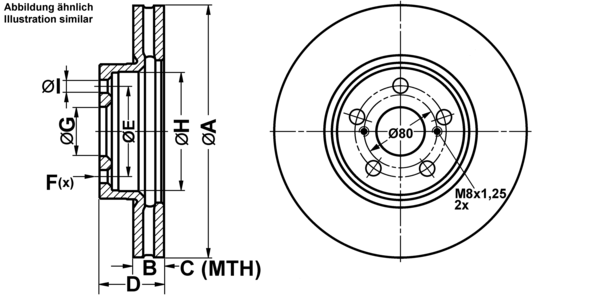 ATE Bremsensatz, Scheibenbremse ijf1417mg2 Vorderachse belüftet 275mm 22mm für SUBARU LEXUS TOYOTA