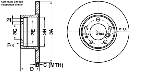 ATE Bremsensatz, Scheibenbremse ijf1416mg2 Vorderachse Voll 302mm 12mm für BMW