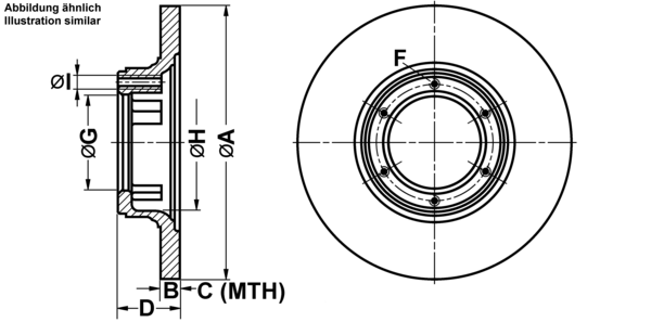 ATE Bremsensatz, Scheibenbremse ijf1415992 Vorderachse Voll 228mm 10mm für TALBOT PEUGEOT RENAULT