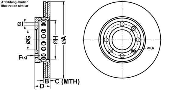ATE Bremsensatz, Scheibenbremse ijf1419jh3 Vorderachse belüftet 239mm 15mm für VAG