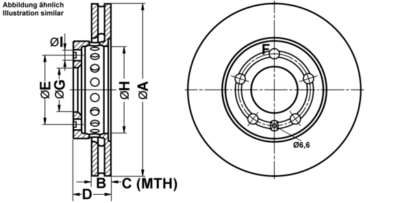 ATE Bremsensatz, Scheibenbremse ijf1417228 Vorderachse belüftet 239mm 18mm für VAG SKODA