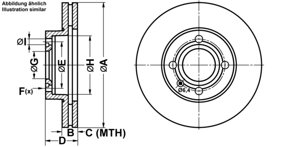 ATE Bremsensatz, Scheibenbremse ijf141csz3 Vorderachse belüftet 239mm 20mm für VAG SEAT