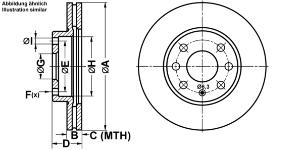 ATE Bremsensatz, Scheibenbremse ijf1418at4 Vorderachse belüftet 240mm 20mm für OPEL VAUXHALL