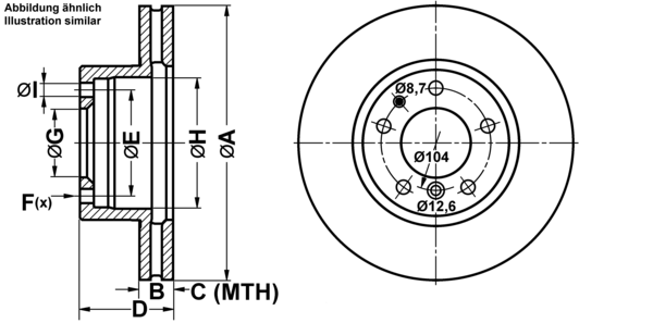 ATE Bremsensatz, Scheibenbremse ijf1414sa4 Vorderachse belüftet 302mm 28mm für BMW