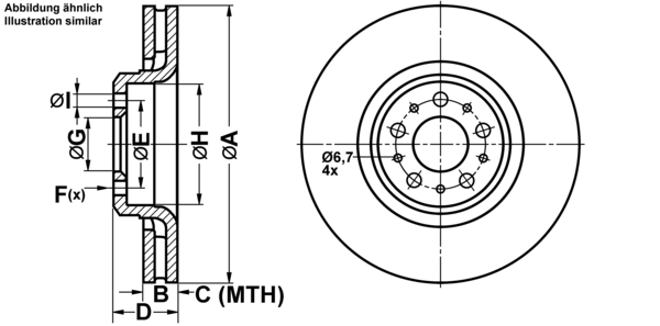 ATE Bremsensatz, Scheibenbremse ijf141amz1 Vorderachse belüftet 336mm 30mm für VOLVO