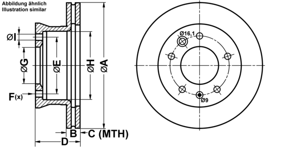 ATE Bremsensatz, Scheibenbremse ijf1418z39 Vorderachse belüftet 276mm 22mm für MERCEDES-BENZ VAG