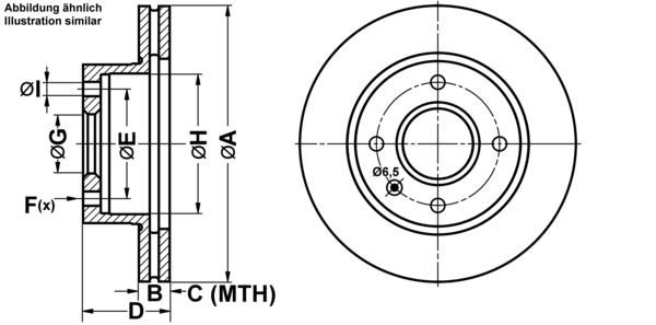 ATE Bremsensatz, Scheibenbremse ijf141axz5 Vorderachse belüftet 239mm 24mm für FORD MAZDA