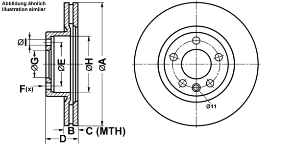 ATE Bremsensatz, Scheibenbremse ijf1416m16 Vorderachse belüftet 286mm 24mm für VAUXHALL SAAB OPEL