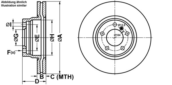 ATE Bremsensatz, Scheibenbremse ijf1416sk2 Vorderachse belüftet 330mm 24mm für BMW