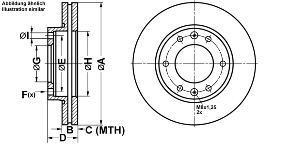 ATE Bremsensatz, Scheibenbremse ijf14174b0 Vorderachse belüftet 300mm 30mm für KIA HYUNDAI