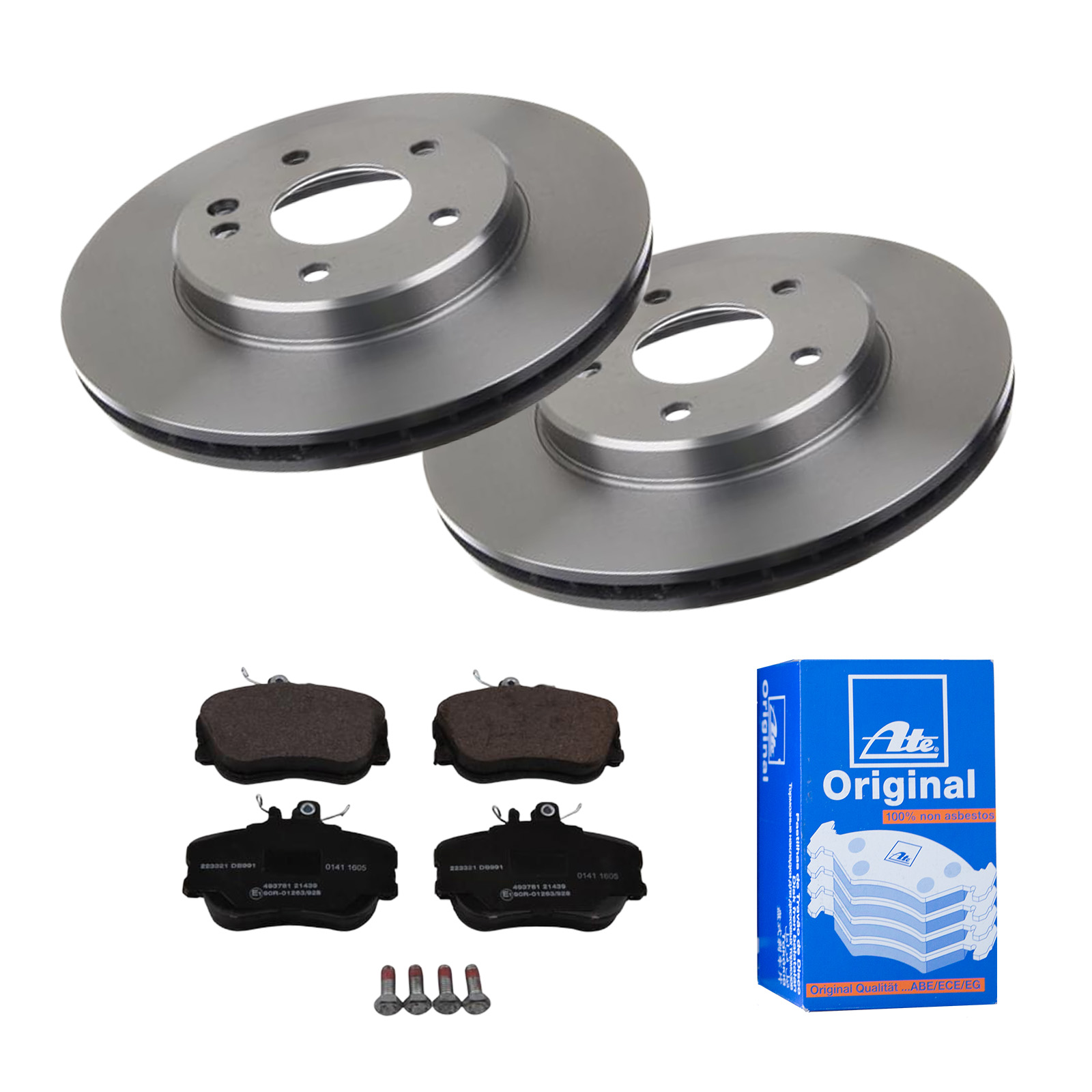 ATE Bremsensatz, Scheibenbremse ijf14169t6 Vorderachse belüftet 284mm 22mm für MERCEDES-BENZ