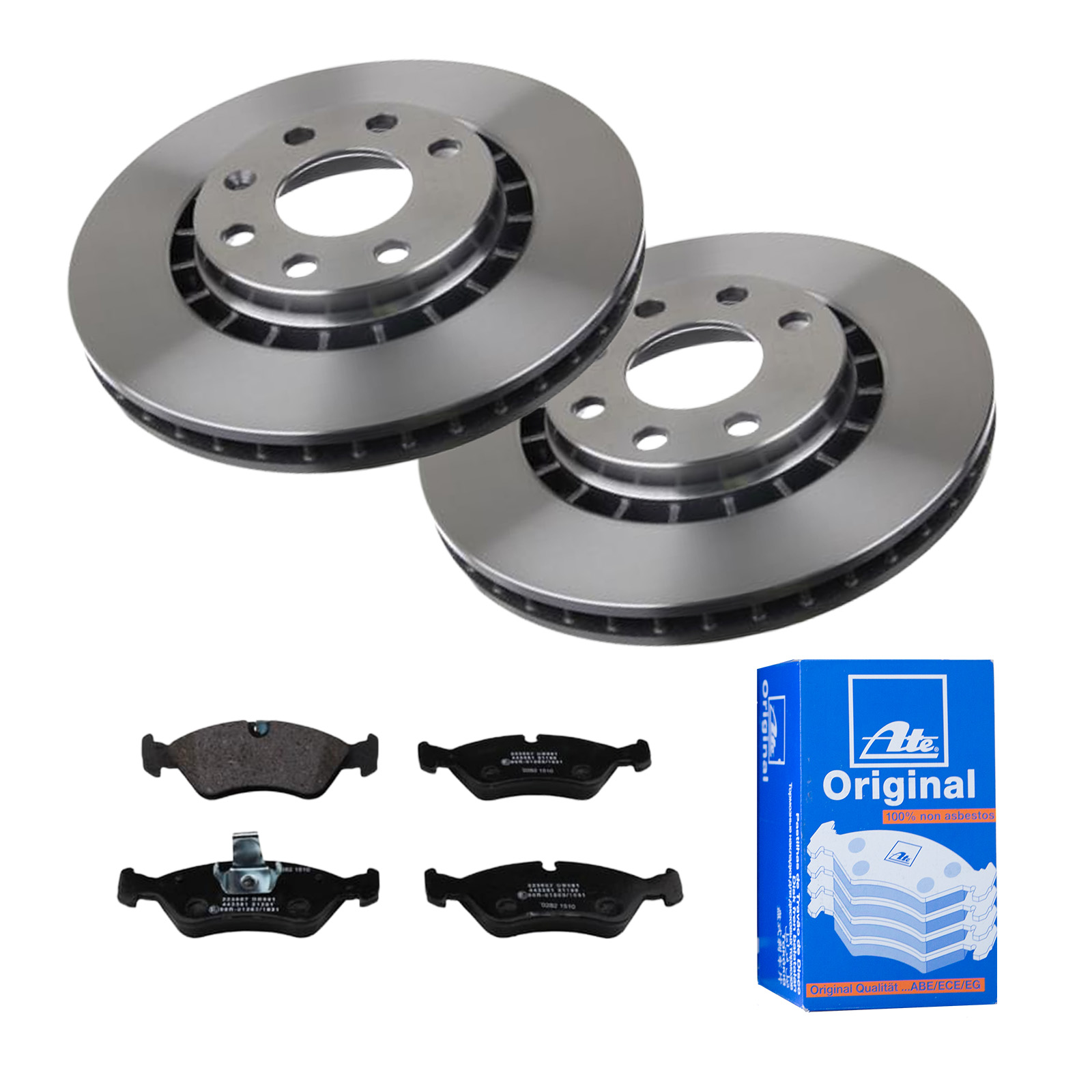 ATE Bremsensatz, Scheibenbremse ijf141djg9 Vorderachse belüftet 256mm 24mm für VAUXHALL OPEL CHEVROLET DAEWOO
