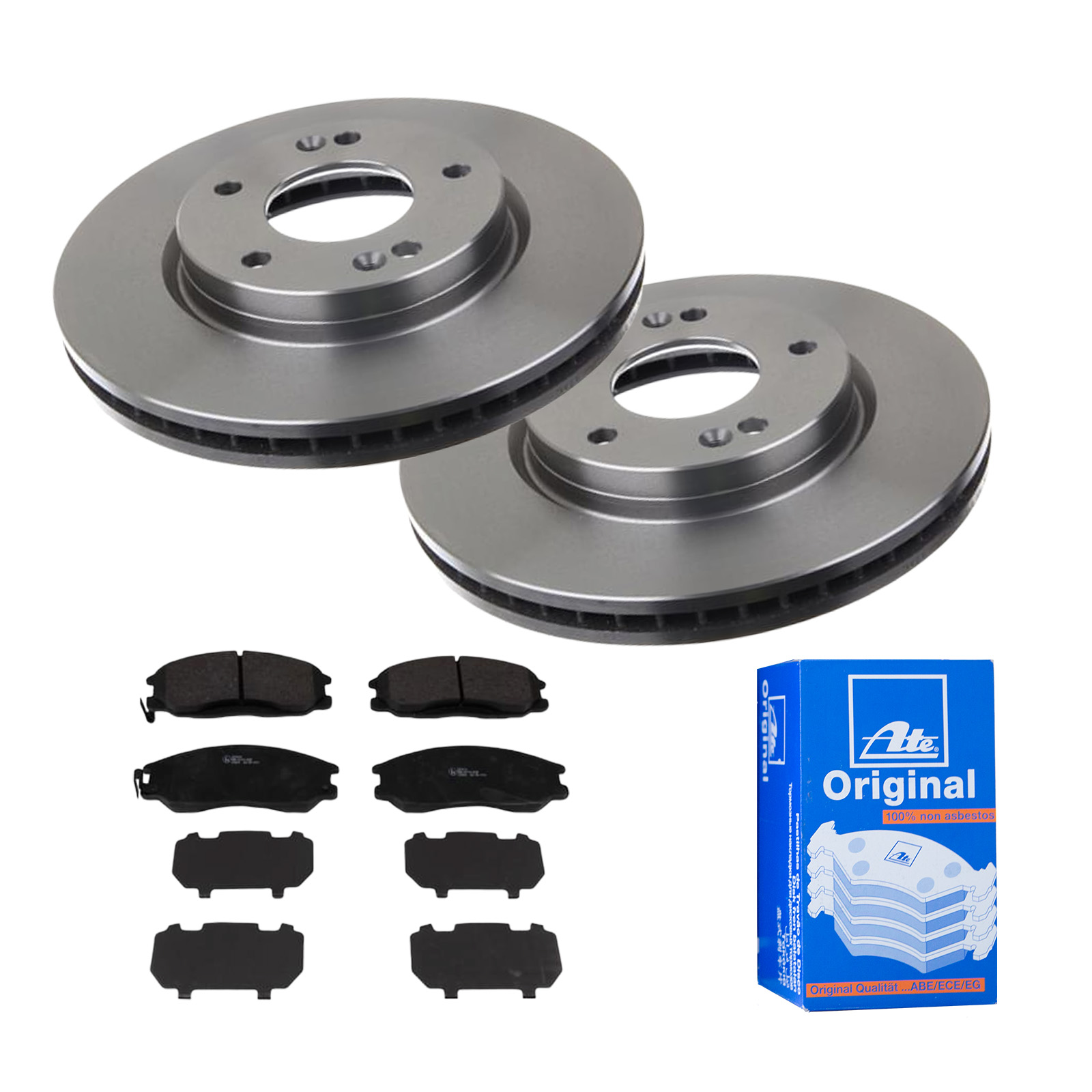 ATE Bremsensatz, Scheibenbremse ijf141dk97 Vorderachse belüftet 276mm 26mm für KIA HYUNDAI SSANGYONG