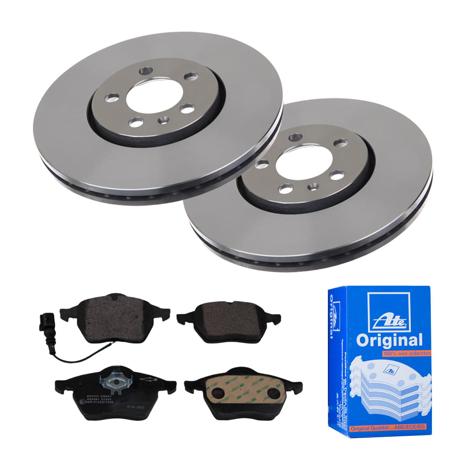 ATE Bremsensatz, Scheibenbremse ijf141dmk1 Vorderachse belüftet 288mm 25mm für VAG SKODA SEAT