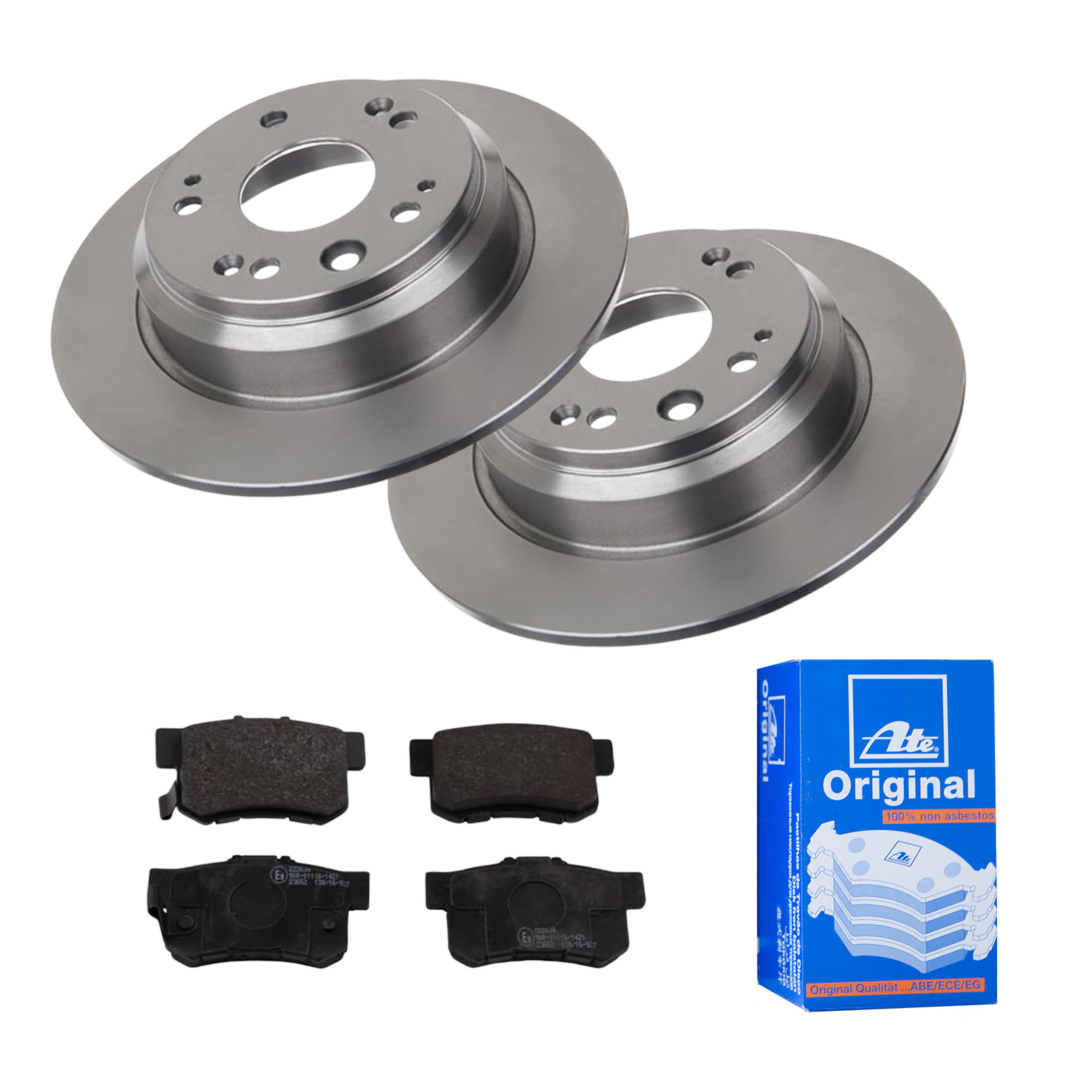 ATE Bremsensatz, Scheibenbremse ijf141doy5 Hinterachse Voll 282mm 9mm für HONDA