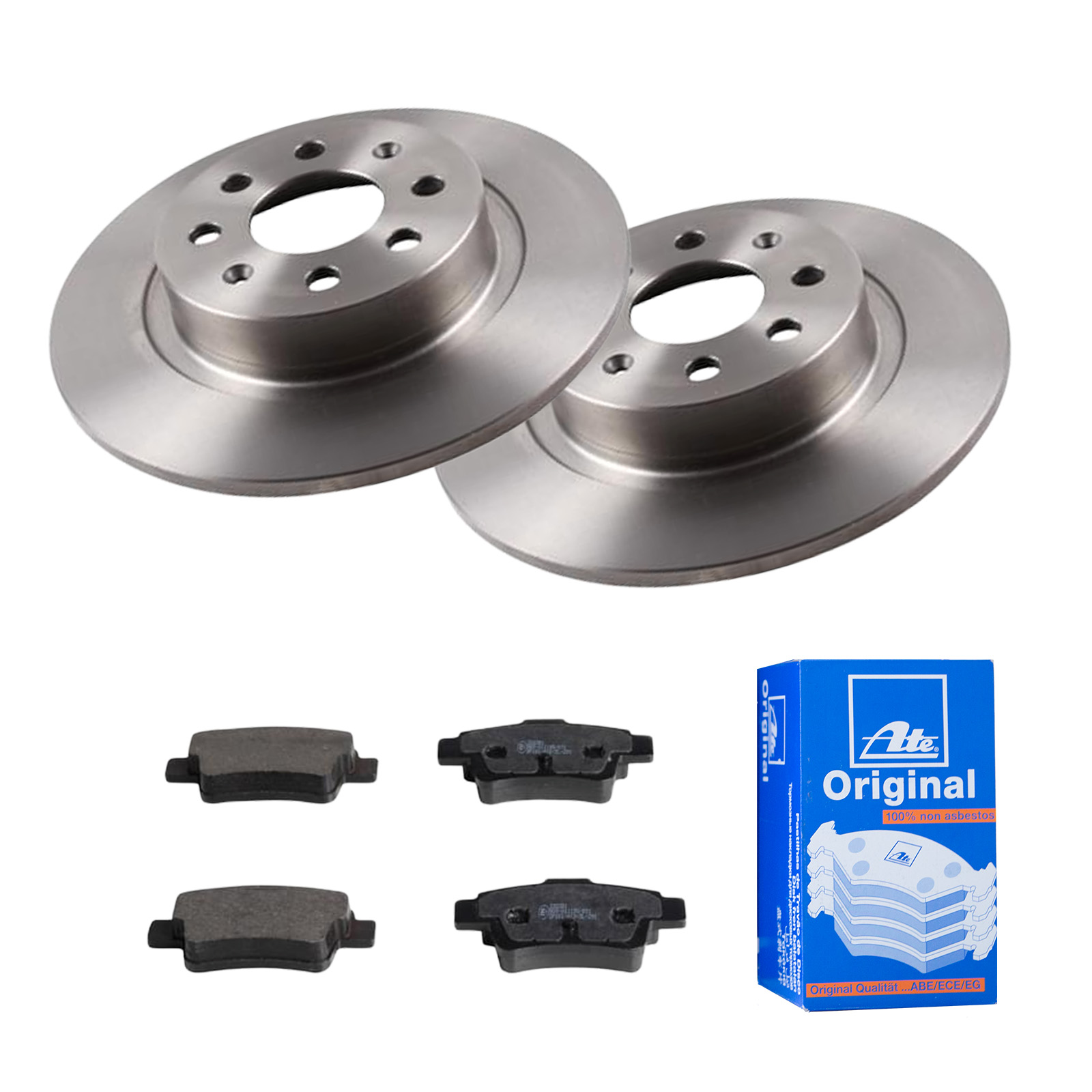 ATE Bremsensatz, Scheibenbremse ijf141dq09 Hinterachse Voll 264mm 10mm für OPEL FIAT VAUXHALL