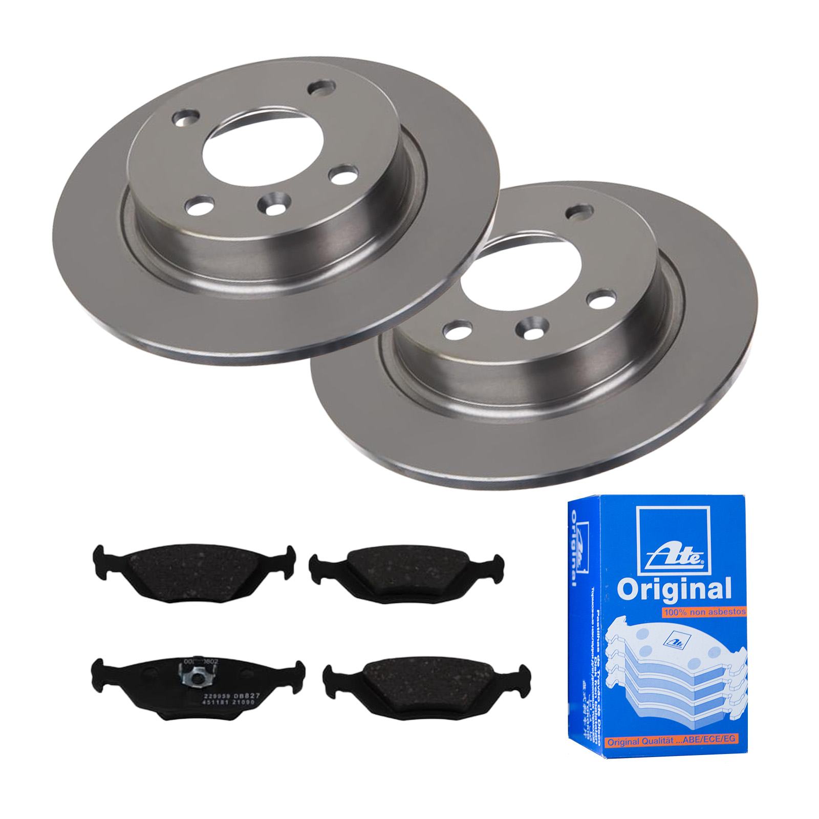 ATE Bremsensatz, Scheibenbremse ijf141dqs7 Hinterachse Voll 228mm 9mm für VOLVO SAAB