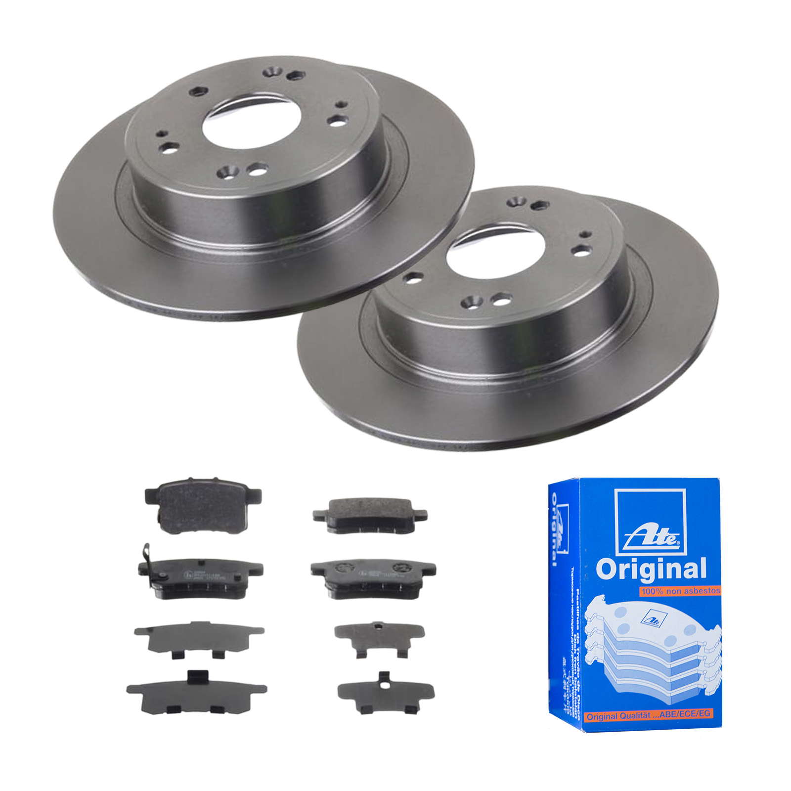 ATE Bremsensatz, Scheibenbremse ijf141dr13 Hinterachse Voll 282mm 9mm für HONDA