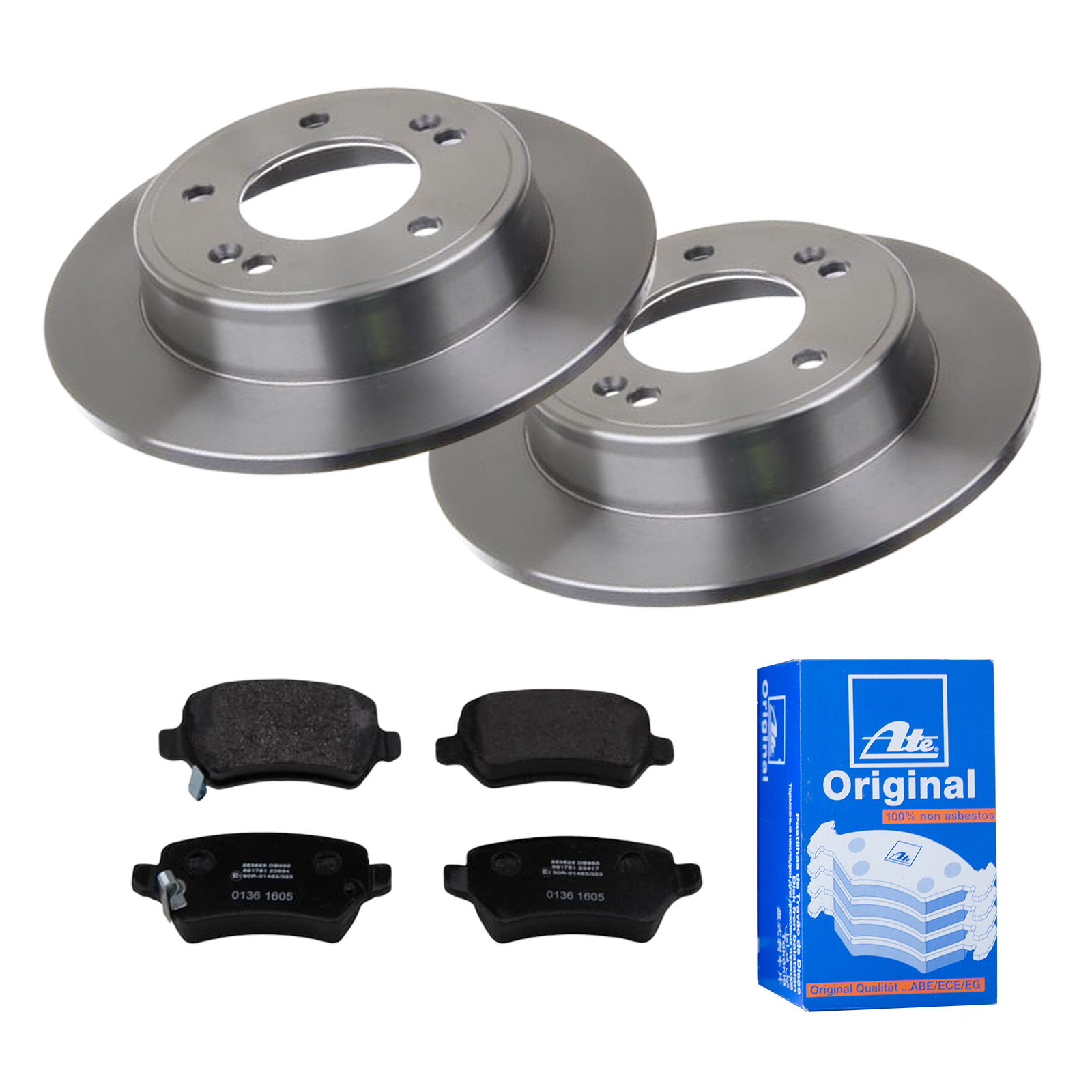ATE Bremsensatz, Scheibenbremse ijf141dst9 Hinterachse Voll 262mm 10mm für KIA