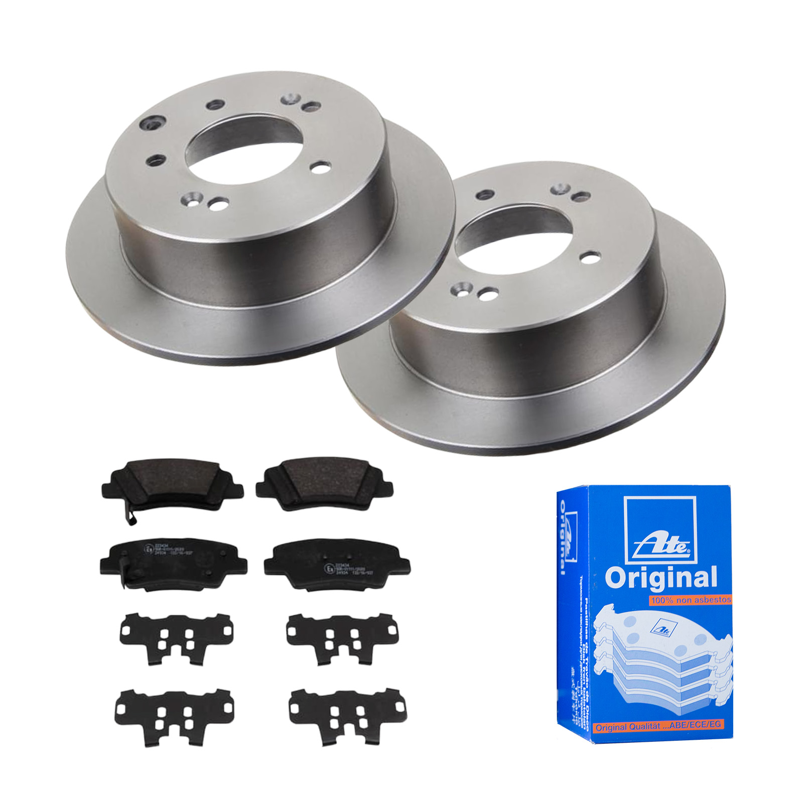 ATE Bremsensatz, Scheibenbremse ijf141dt25 Hinterachse Voll 262mm 10mm für KIA HYUNDAI