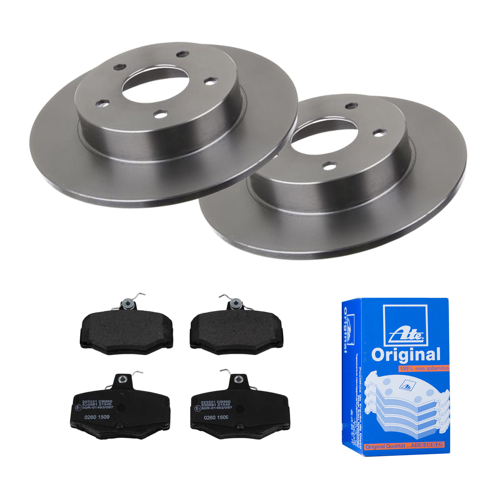 ATE Bremsensatz, Scheibenbremse ijf141dtb1 Hinterachse Voll 278mm 10mm für NISSAN
