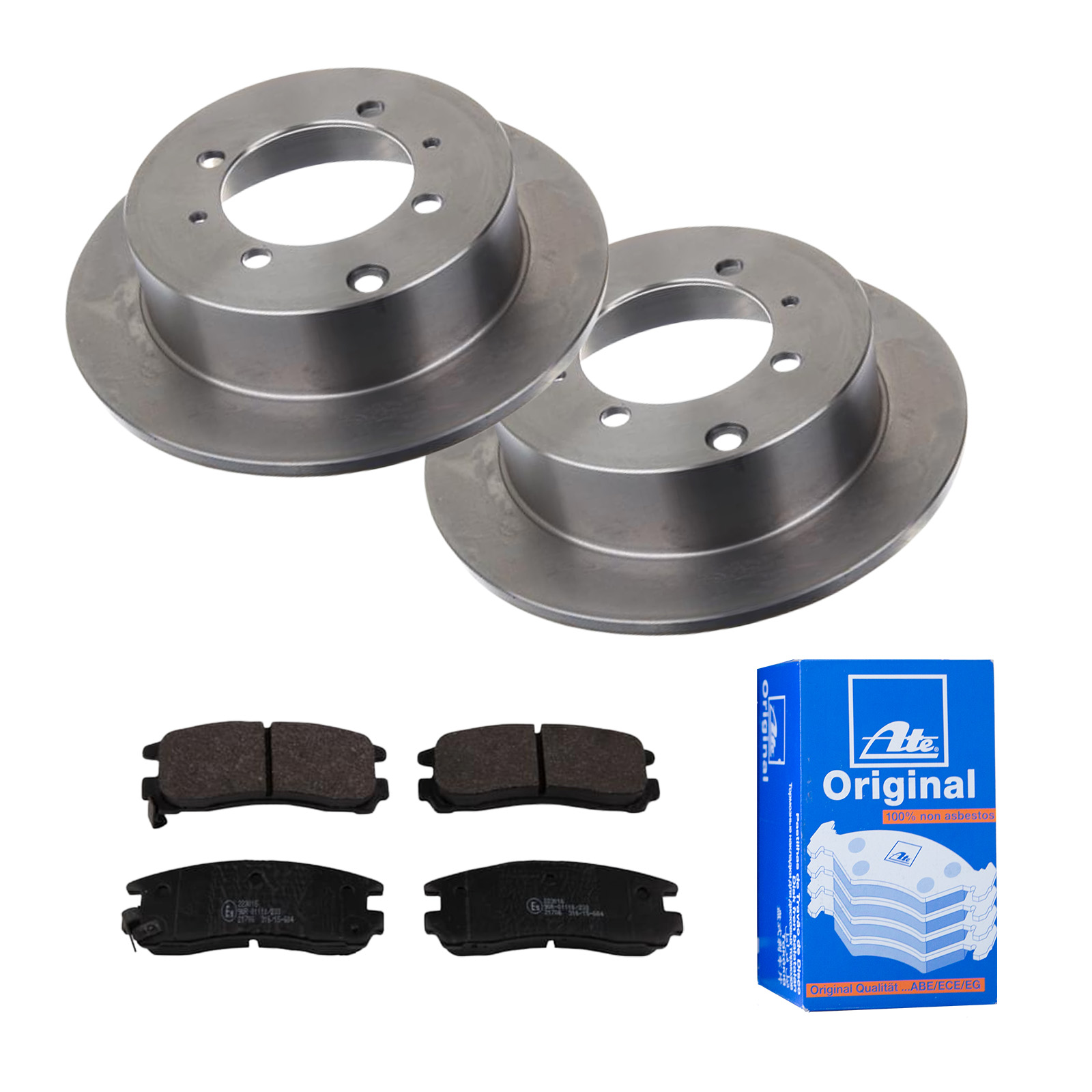 ATE Bremsensatz, Scheibenbremse ijf141du29 Hinterachse Voll 262mm 10mm für MITSUBISHI