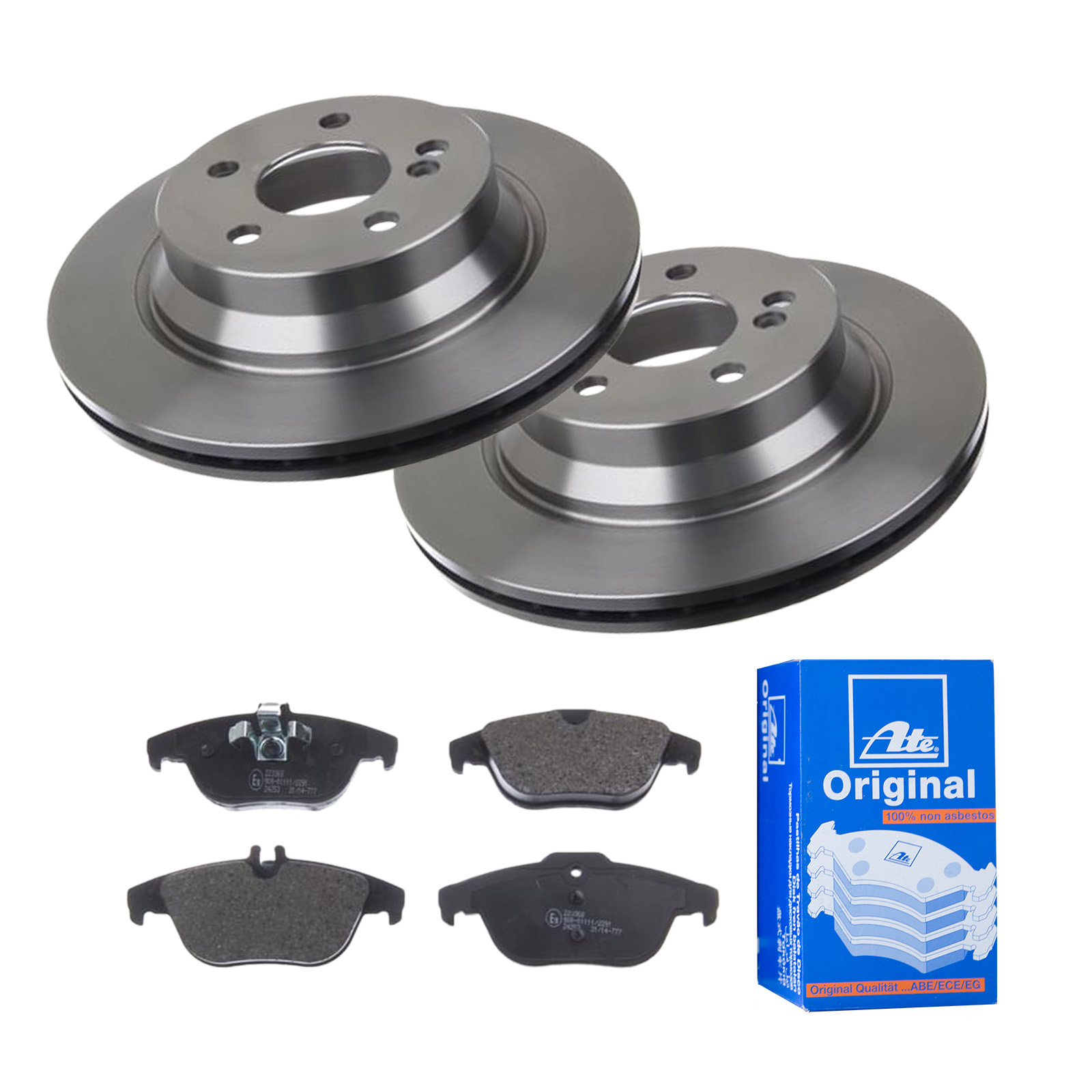 ATE Bremsensatz, Scheibenbremse ijf141duu7 Hinterachse belüftet 300mm 22mm für MERCEDES-BENZ MAYBACH