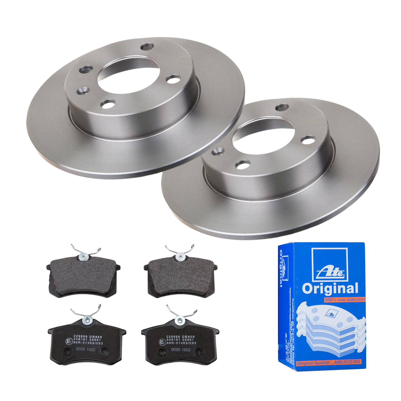 ATE Bremsensatz, Scheibenbremse ijf141dvw1 Hinterachse Voll 232mm 9mm für SEAT VAG SKODA