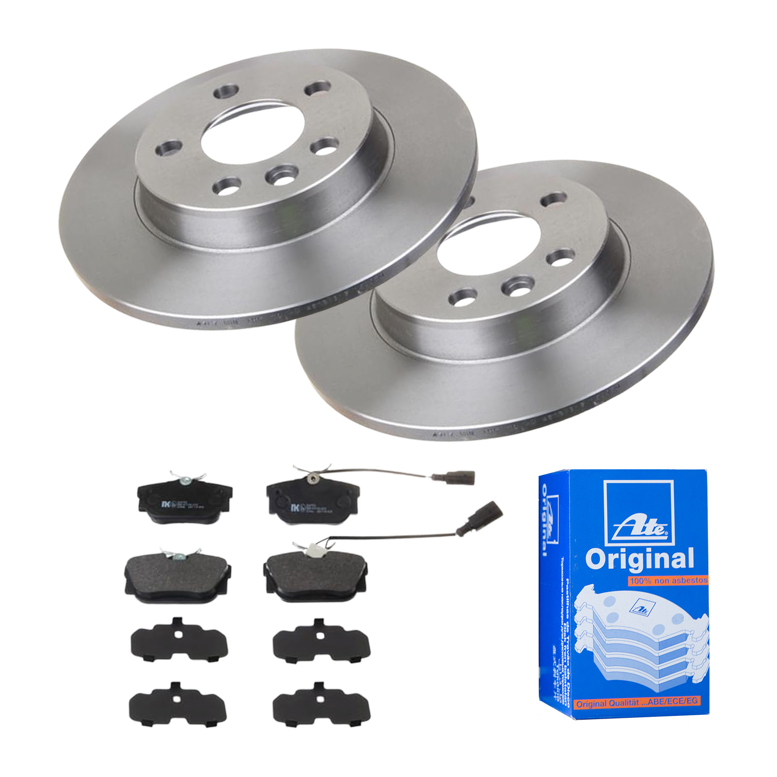 ATE Bremsensatz, Scheibenbremse ijf141dxj7 Hinterachse Voll 280mm 12mm für FORD VAG SEAT