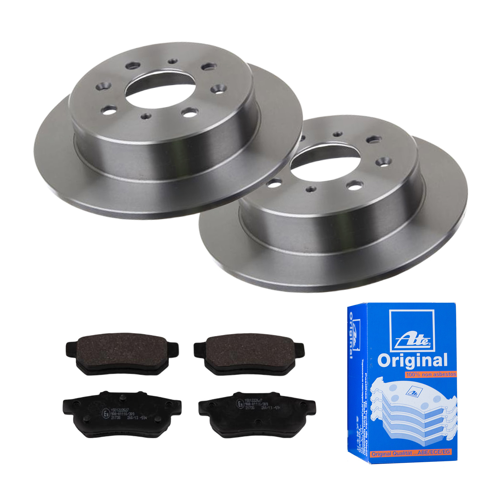 ATE Bremsensatz, Scheibenbremse ijf141e0y5 Hinterachse Voll 239mm 9mm für HONDA