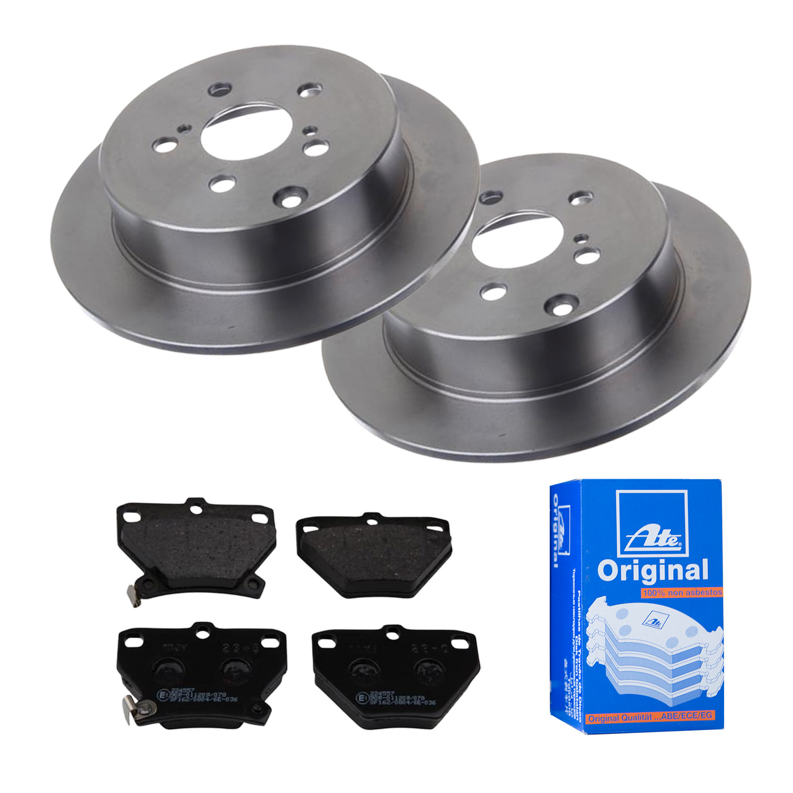 ATE Bremsensatz, Scheibenbremse ijf141e209 Hinterachse Voll 269mm 9mm für TOYOTA