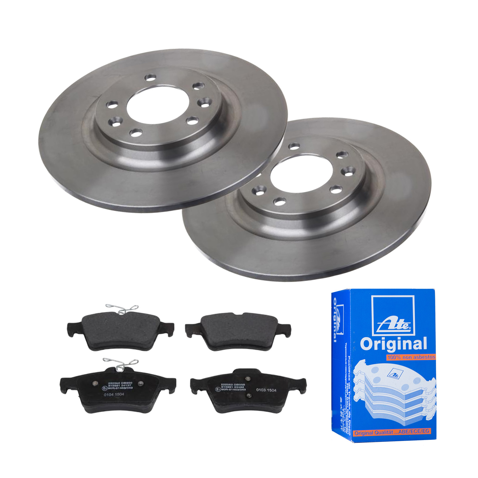 ATE Bremsensatz, Scheibenbremse ijf141e3w1 Hinterachse Voll 290mm 12mm für CITROËN PEUGEOT