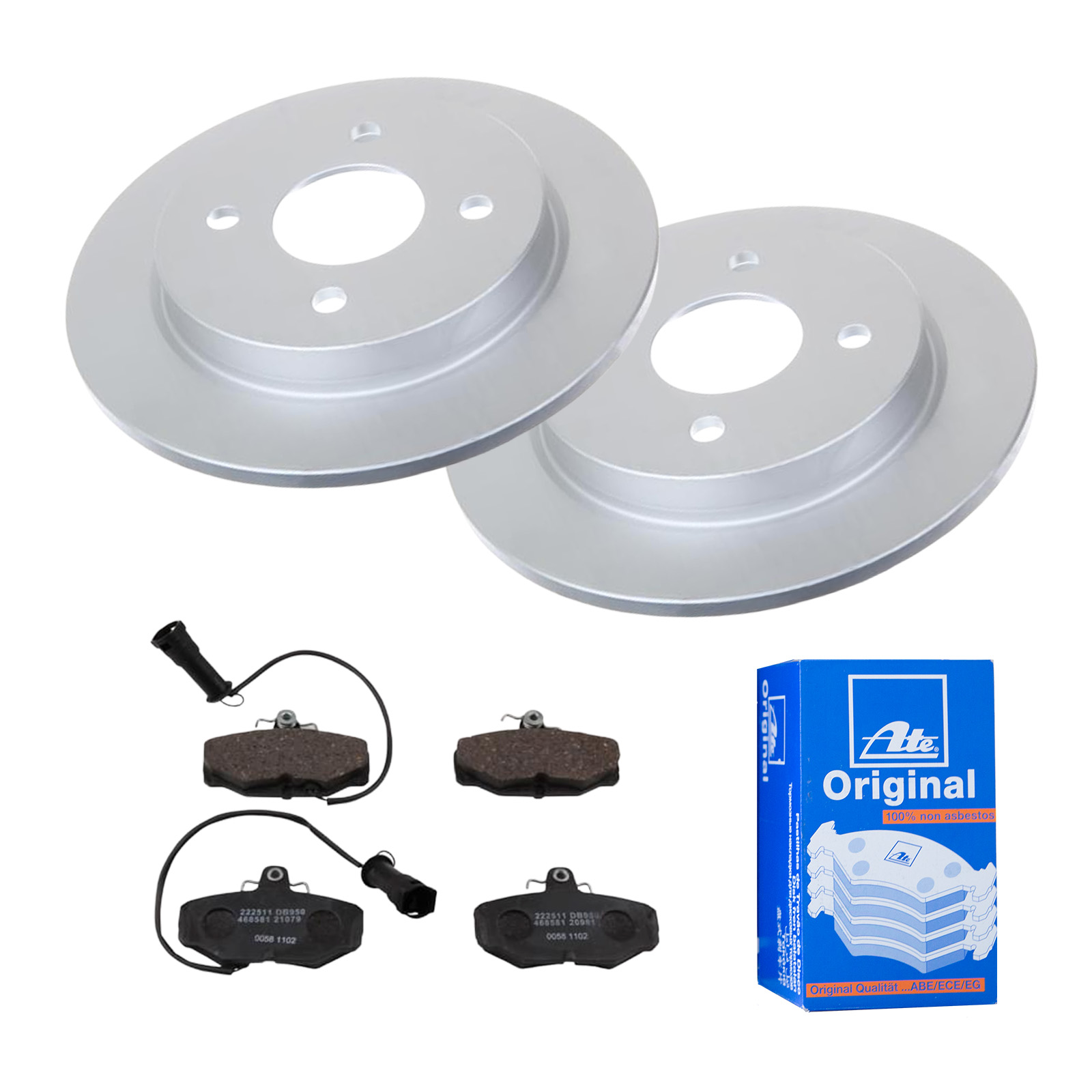 ATE Bremsensatz, Scheibenbremse ijf141e571 Hinterachse Voll 253mm 10mm für FORD
