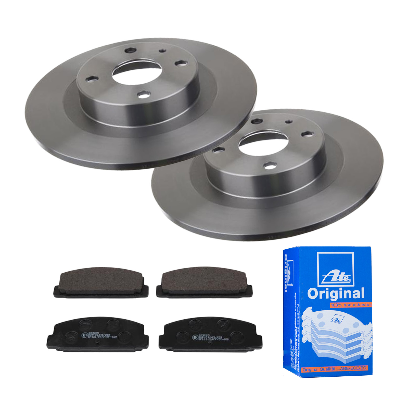 ATE Bremsensatz, Scheibenbremse ijf141e6q7 Hinterachse Voll 261mm 10mm für MAZDA