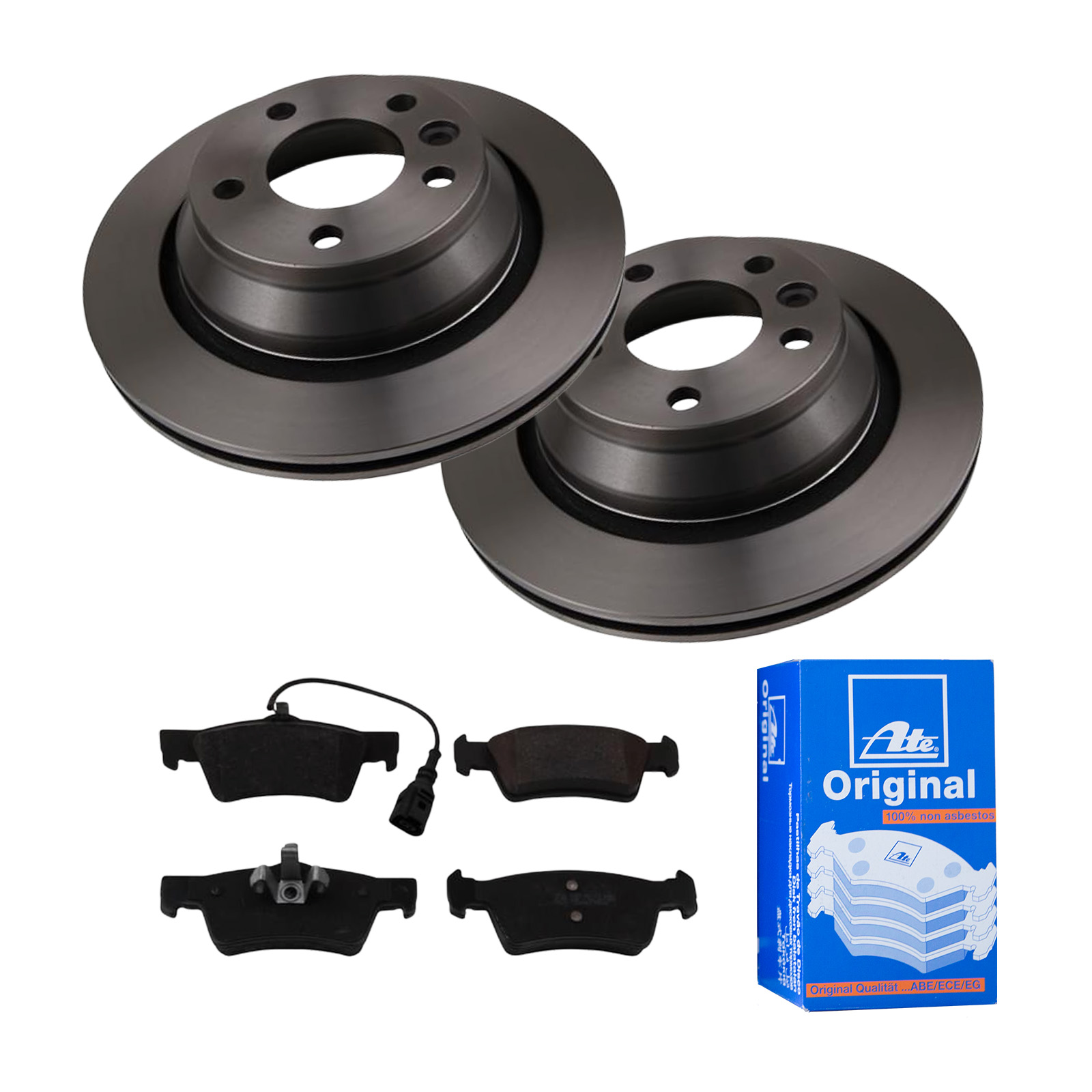 ATE Bremsensatz, Scheibenbremse ijf141e9a7 Hinterachse belüftet 314mm 22mm für VAG