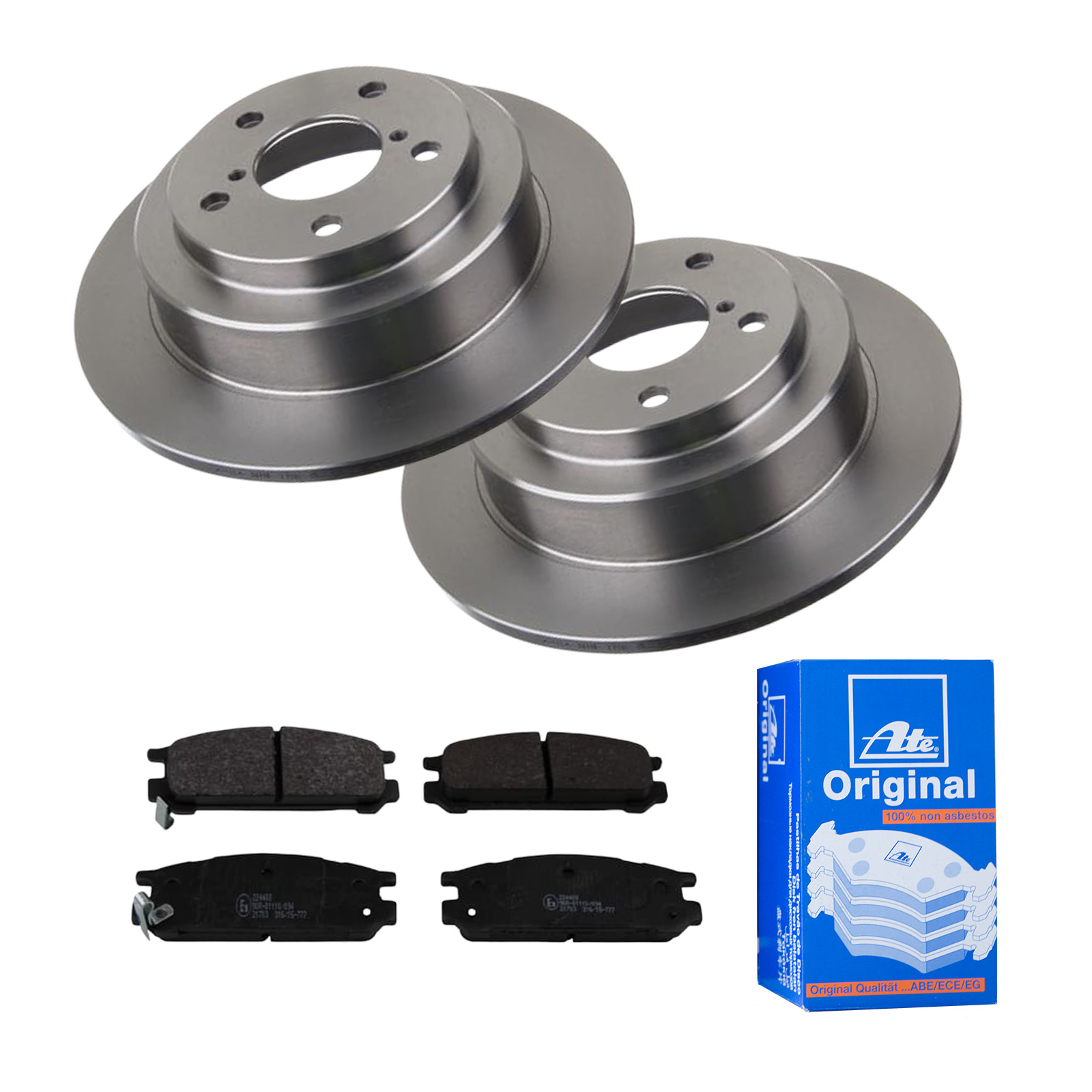 ATE Bremsensatz, Scheibenbremse ijf141edt9 Hinterachse Voll 266mm 10mm für SUBARU