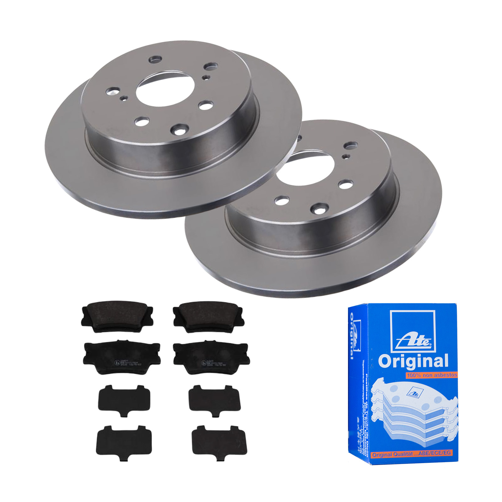 ATE Bremsensatz, Scheibenbremse ijf141ee25 Hinterachse Voll 281mm 12mm für TOYOTA LEXUS
