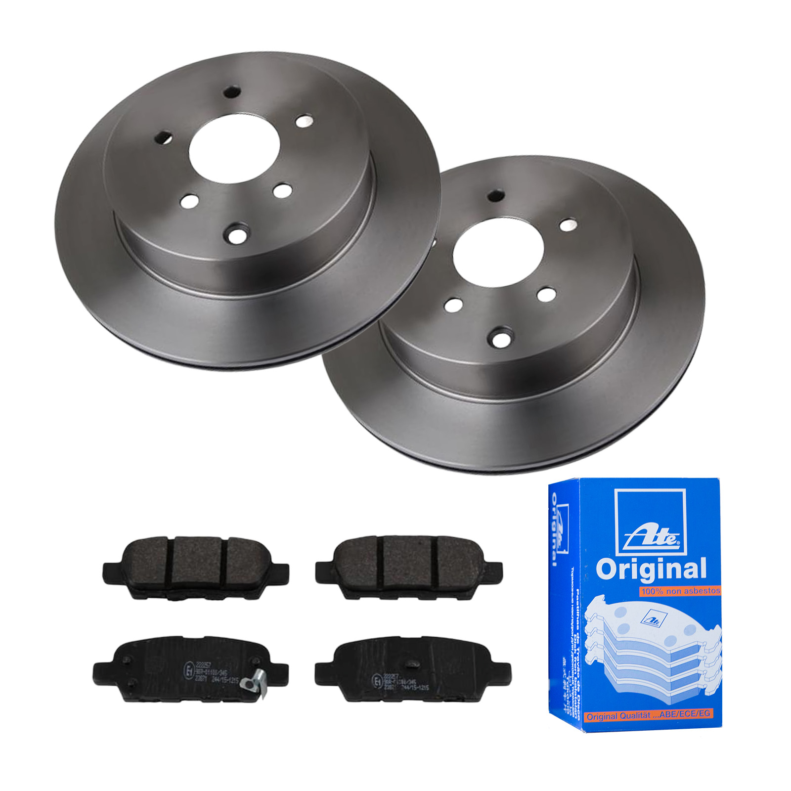 ATE Bremsensatz, Scheibenbremse ijf141eg23 Hinterachse belüftet 308mm 16mm für NISSAN SUZUKI RENAULT INFINITI