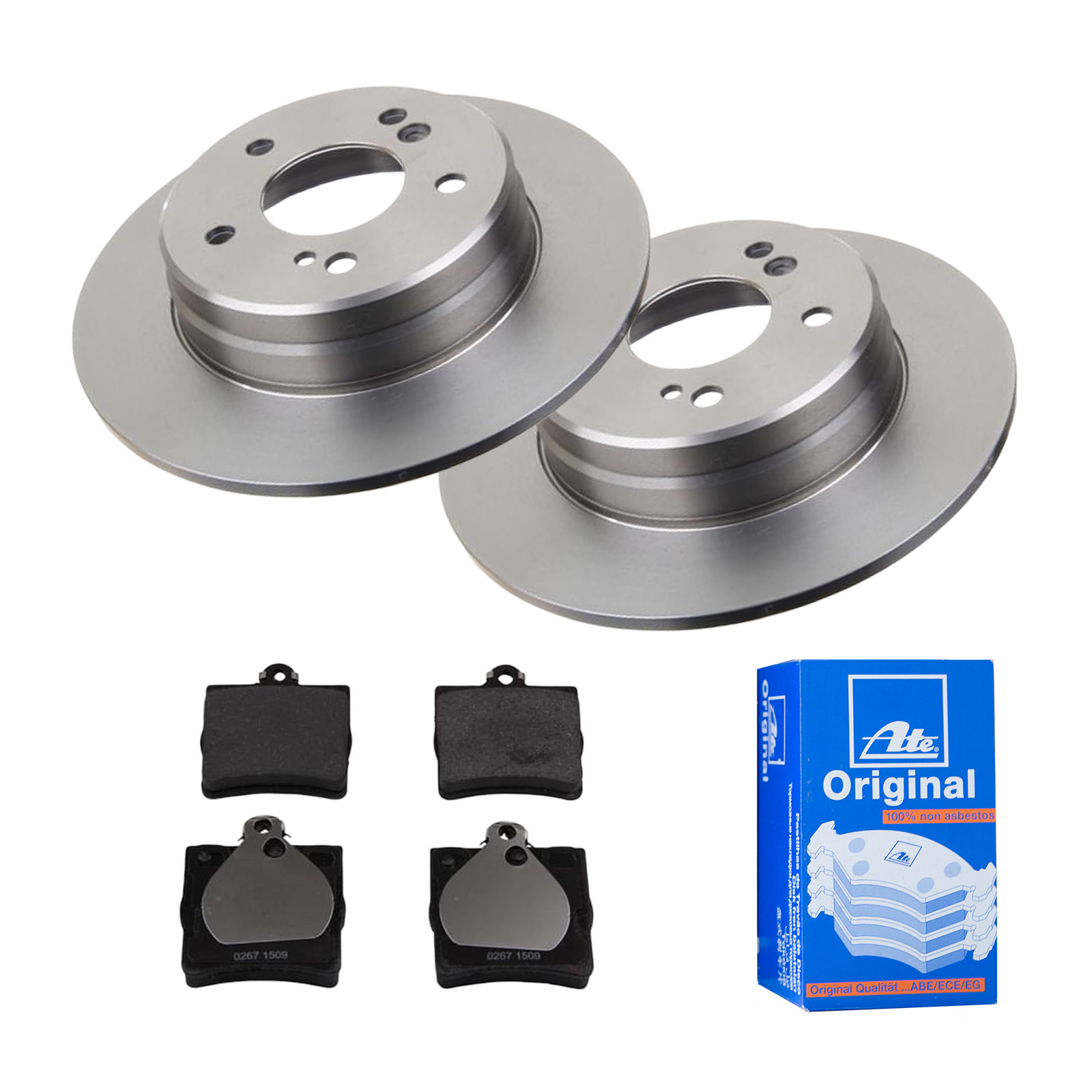 ATE Bremsensatz, Scheibenbremse ijf141egu1 Hinterachse Voll 278mm 9mm für MERCEDES-BENZ CHRYSLER