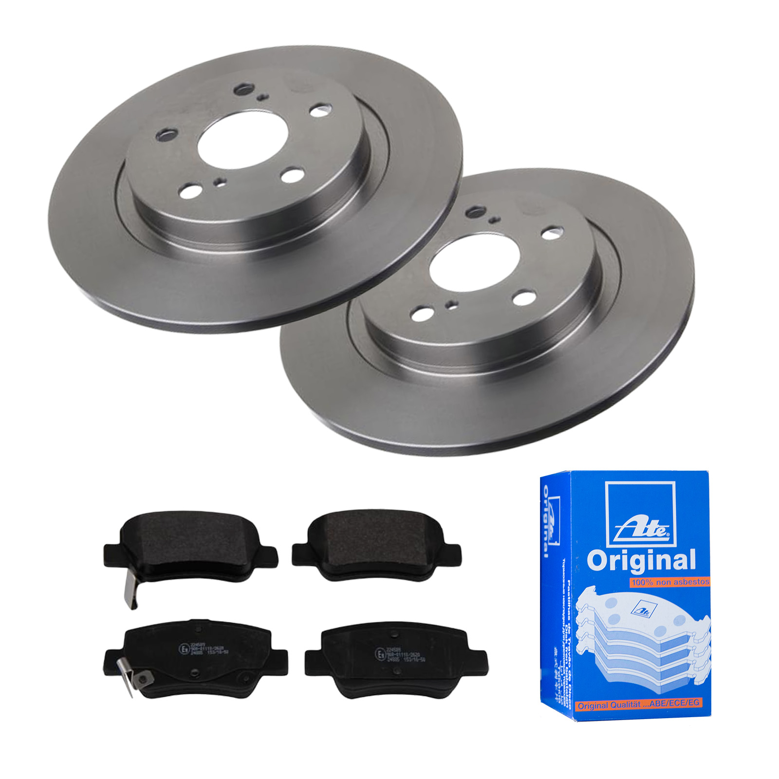 ATE Bremsensatz, Scheibenbremse ijf141ehk9 Hinterachse Voll 290mm 11mm für TOYOTA