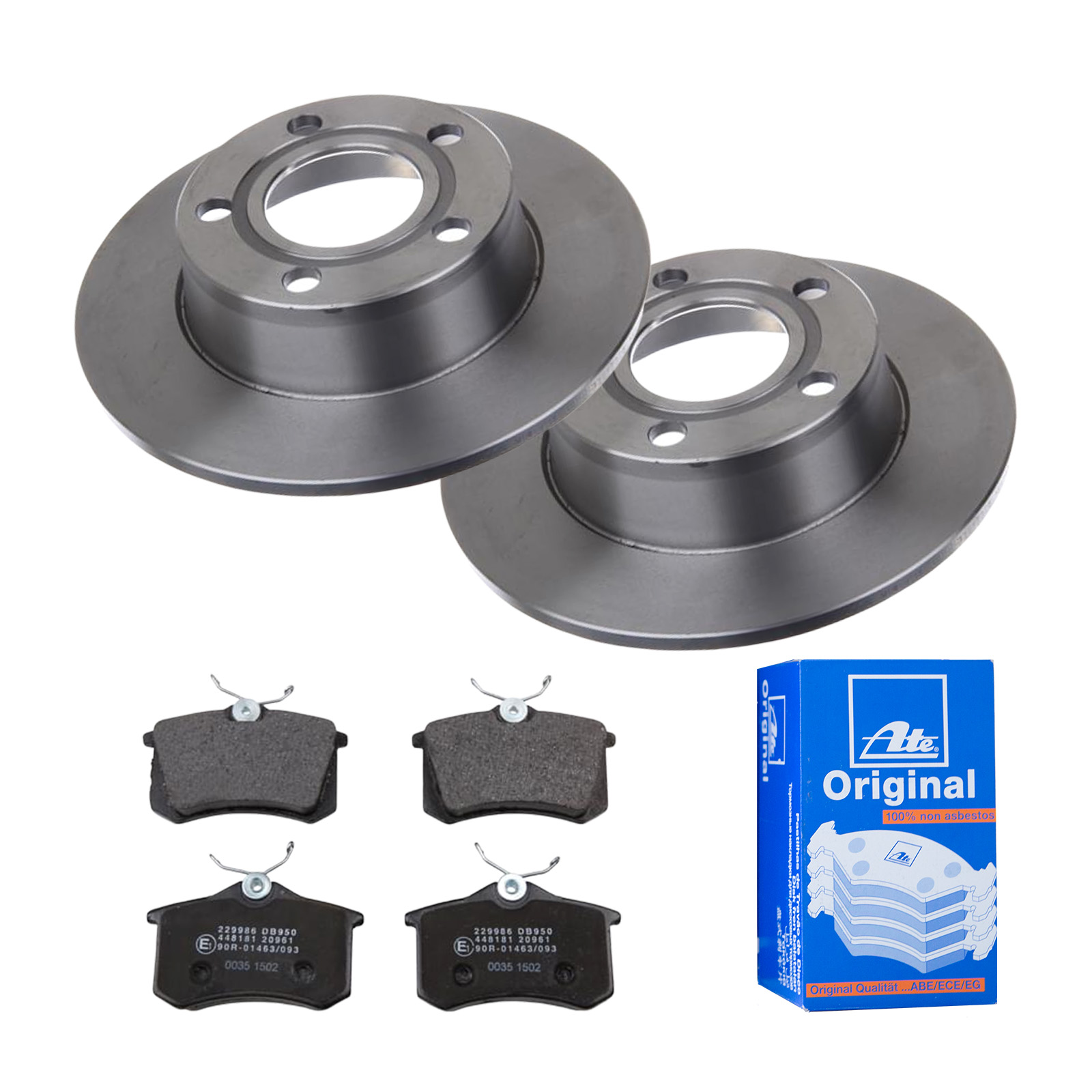 ATE Bremsensatz, Scheibenbremse ijf141ejz3 Hinterachse Voll 255mm 10mm für VAG SKODA