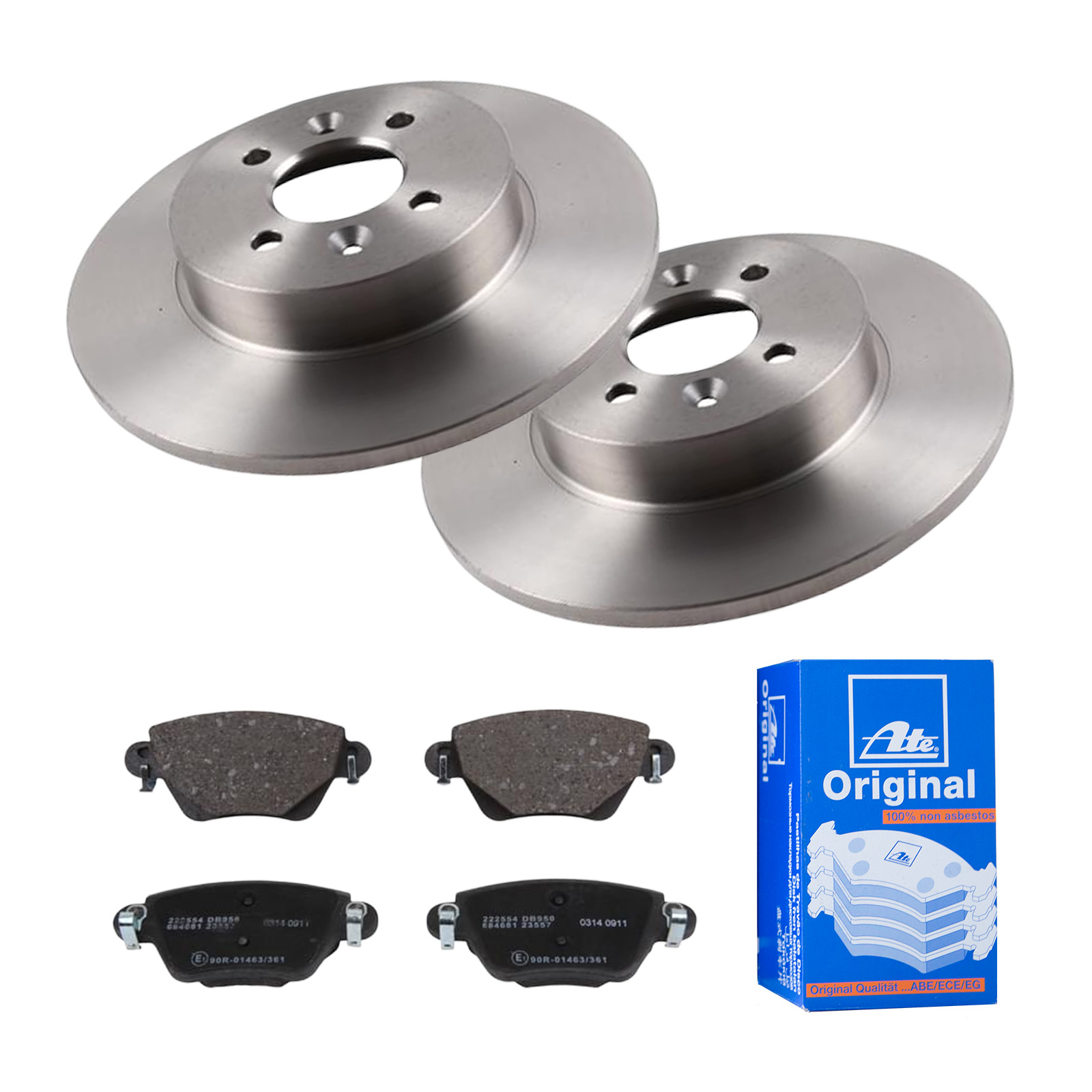 ATE Bremsensatz, Scheibenbremse ijf141elr5 Hinterachse Voll 280mm 12mm für FORD RENAULT JAGUAR