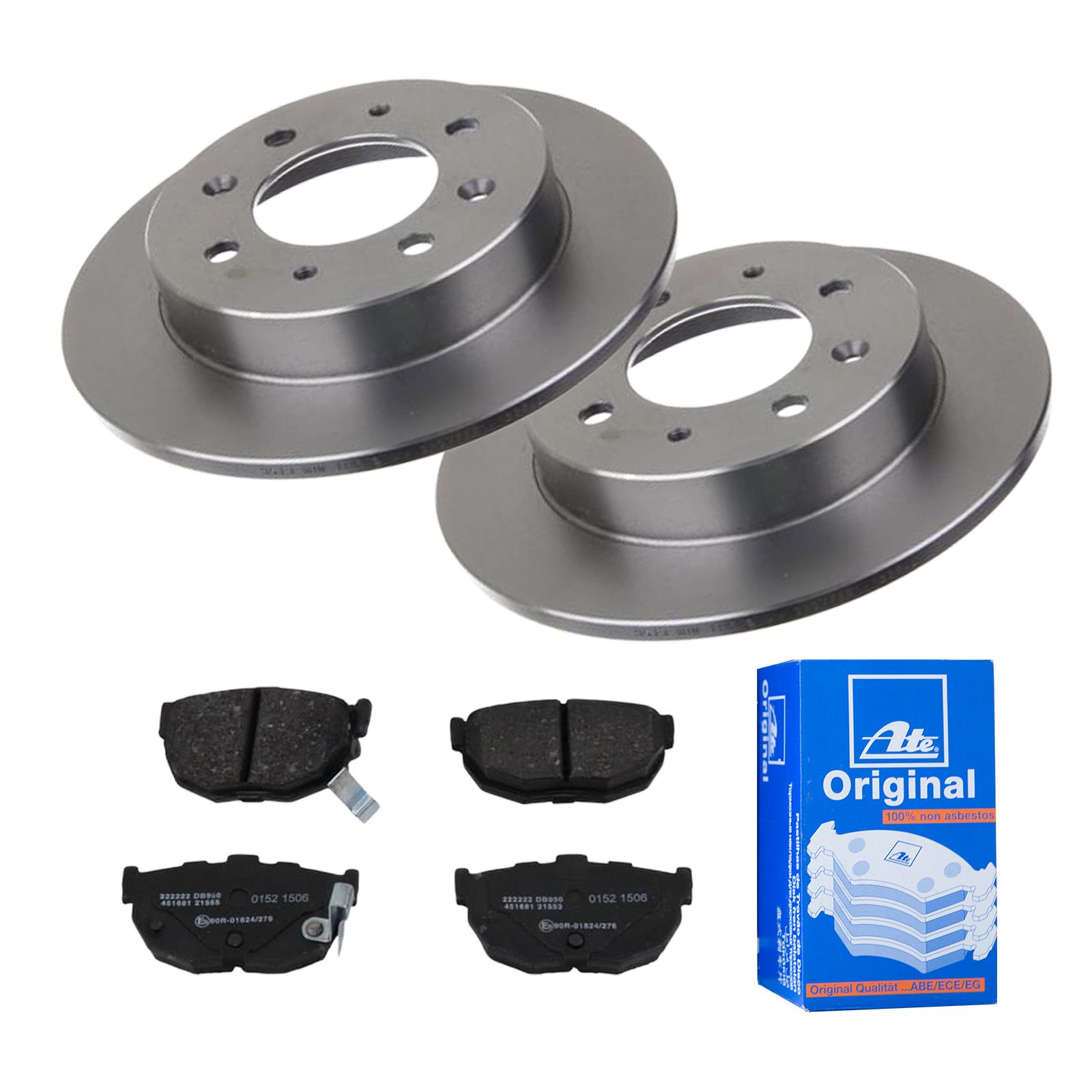 ATE Bremsensatz, Scheibenbremse ijf141ep27 Hinterachse Voll 258mm 10mm für HYUNDAI KIA