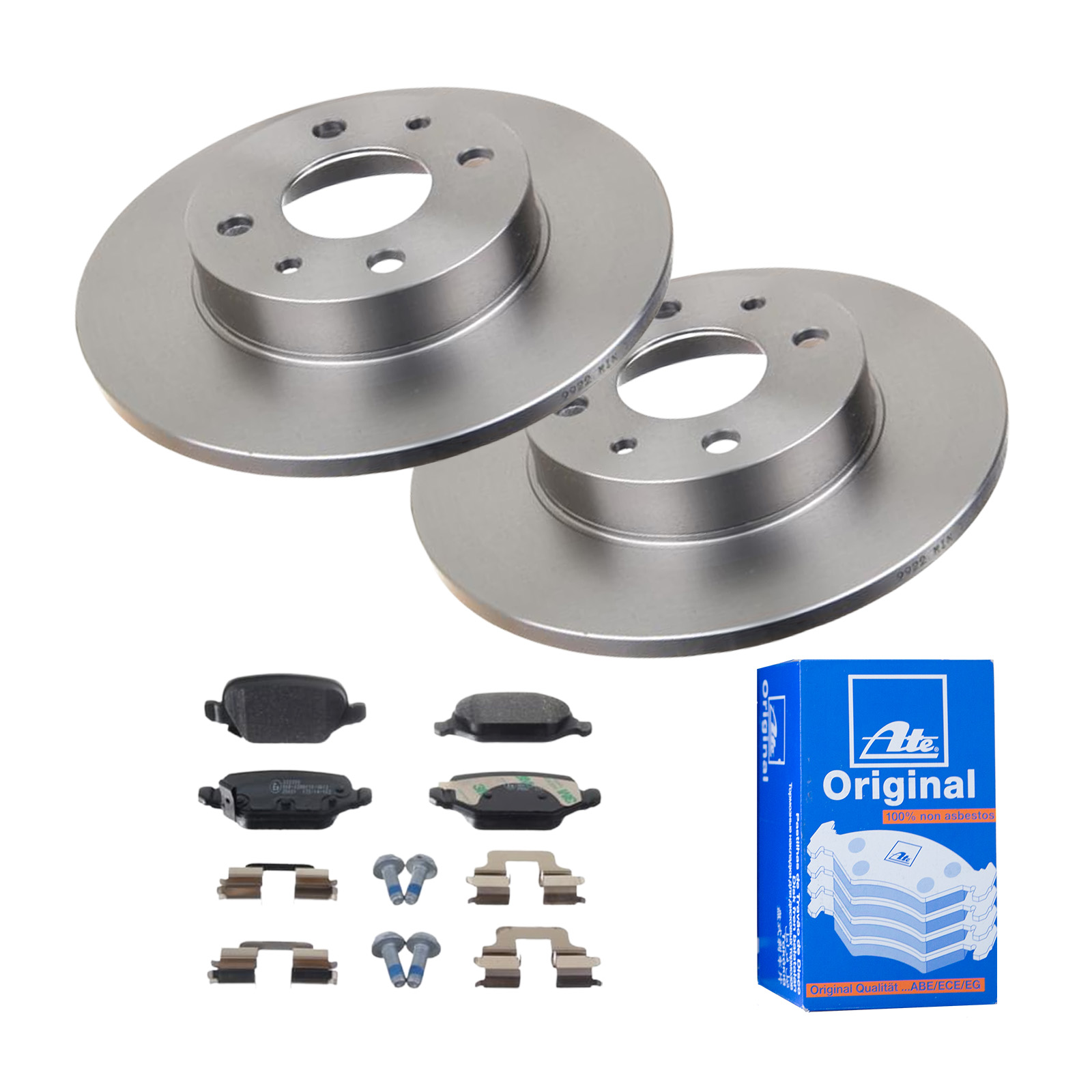 ATE Bremsensatz, Scheibenbremse ijf141erx3 Hinterachse Voll 240mm 11mm für FORD FIAT