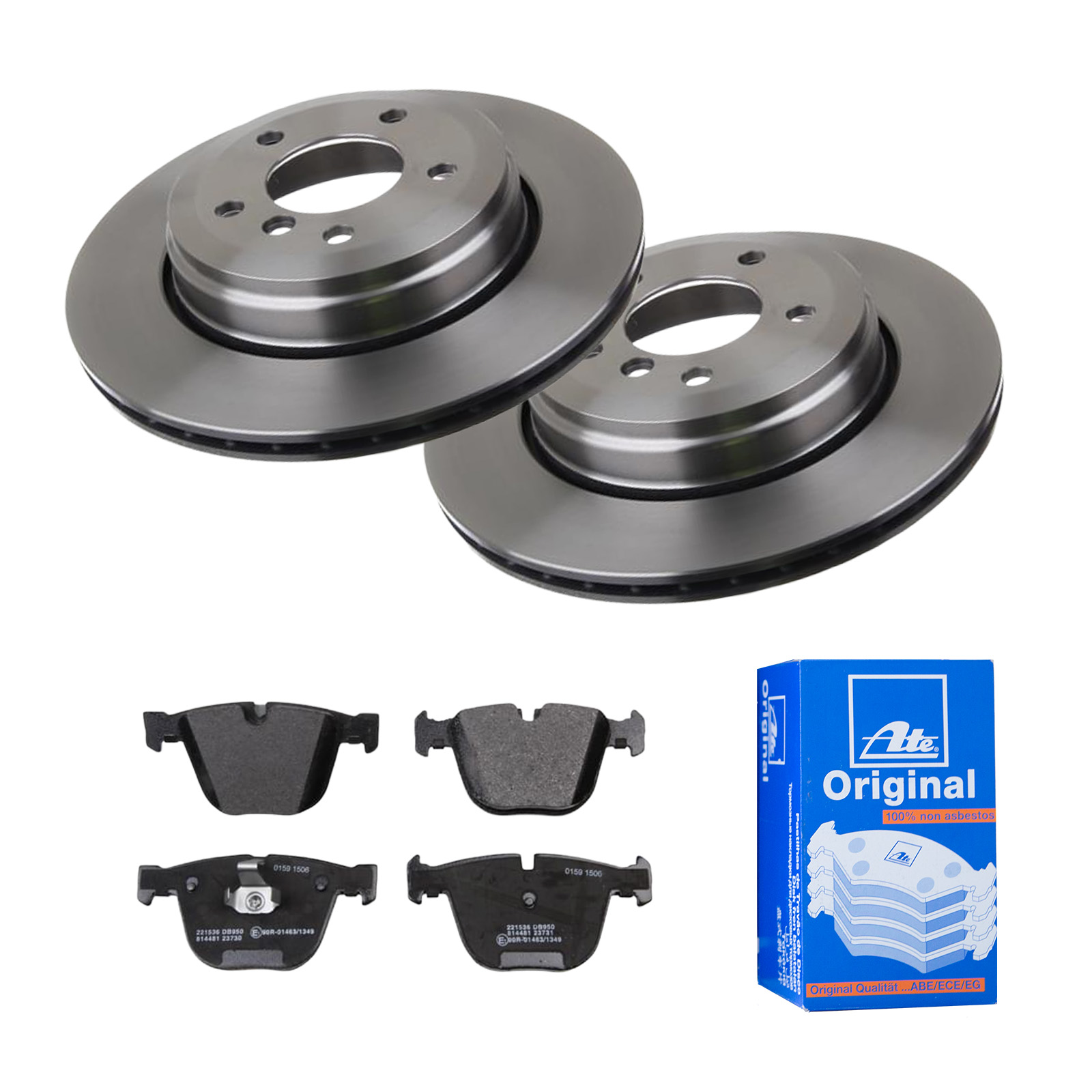 ATE Bremsensatz, Scheibenbremse ijf141eti9 Hinterachse belüftet 320mm 20mm für BMW
