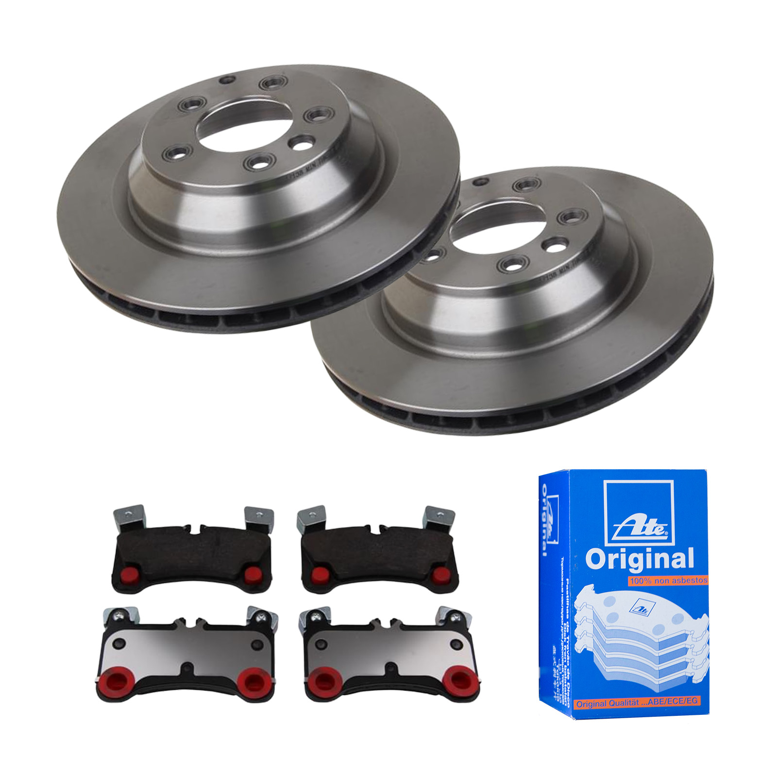ATE Bremsensatz, Scheibenbremse ijf141ey47 Hinterachse belüftet 358mm 28mm für VAG PORSCHE