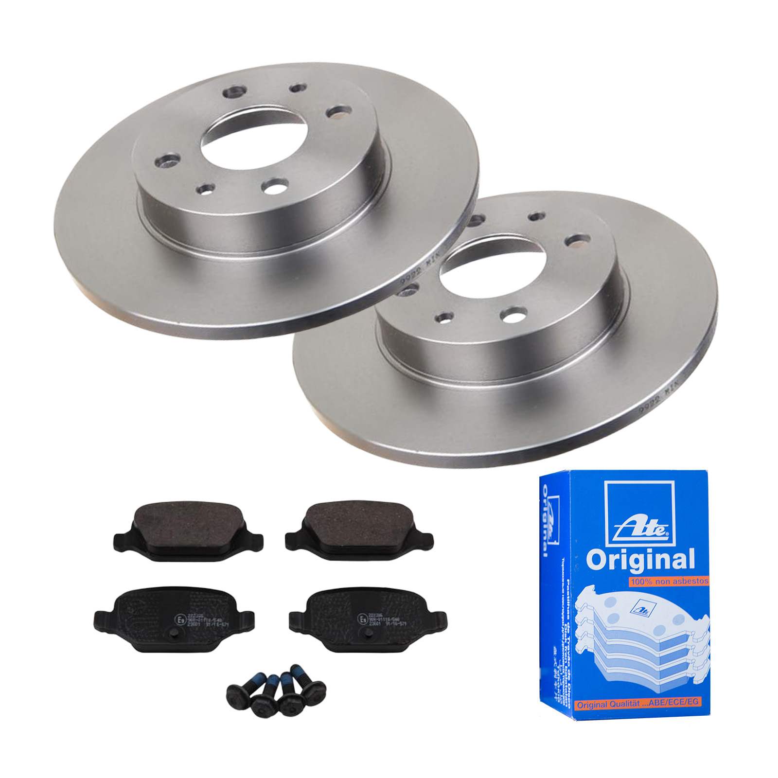 ATE Bremsensatz, Scheibenbremse ijf141eye3 Hinterachse Voll 240mm 11mm für FORD FIAT CITROËN