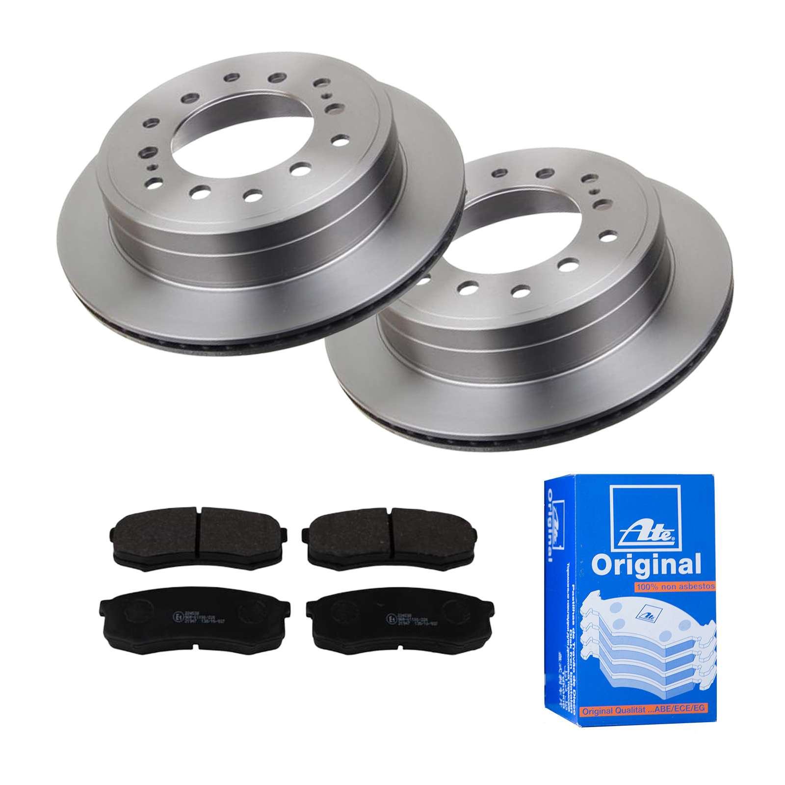 ATE Bremsensatz, Scheibenbremse ijf141f0h1 Hinterachse belüftet 312mm 18mm für TOYOTA LEXUS MITSUBISHI