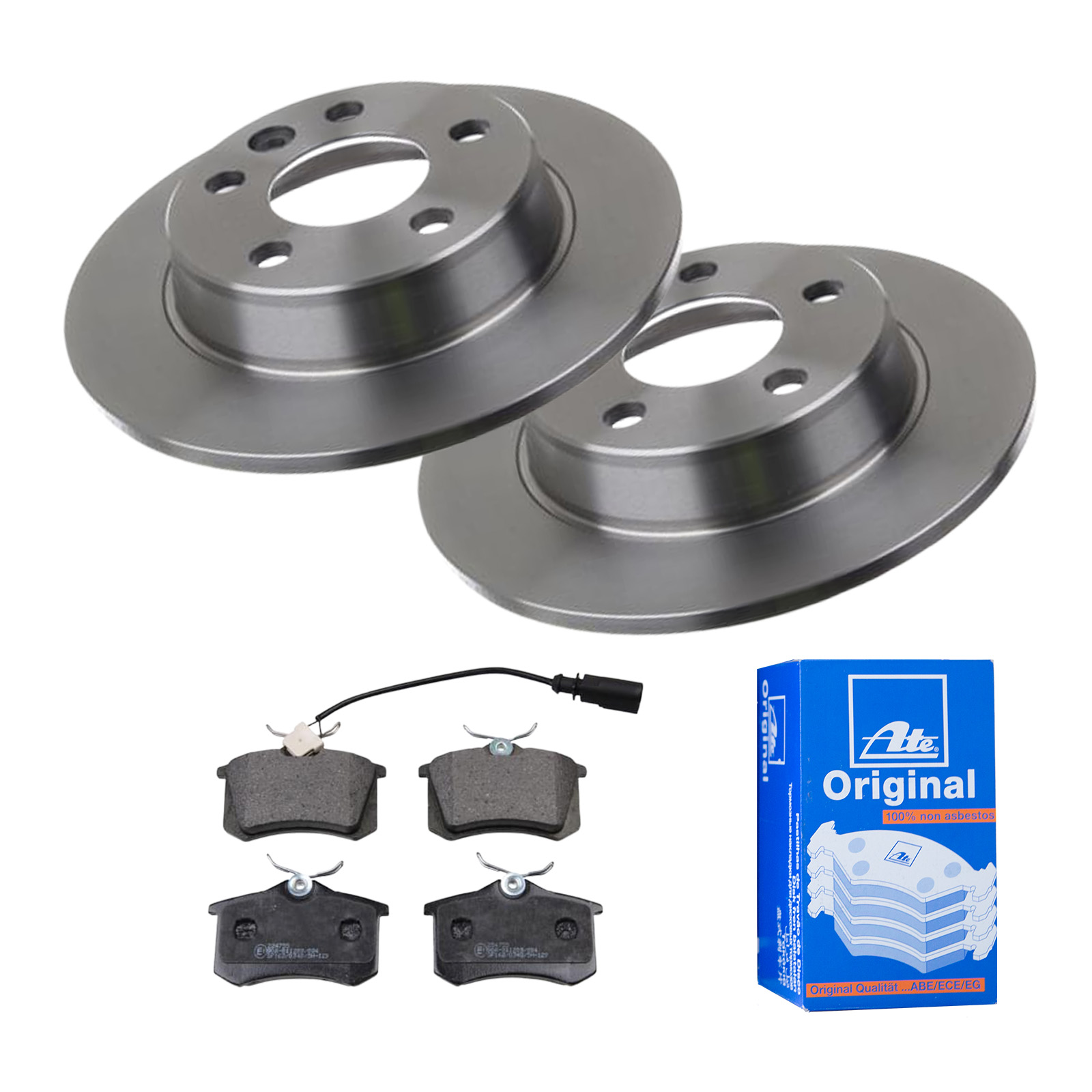 ATE Bremsensatz, Scheibenbremse ijf141f3b7 Hinterachse Voll 268mm 10mm für FORD SEAT VAG