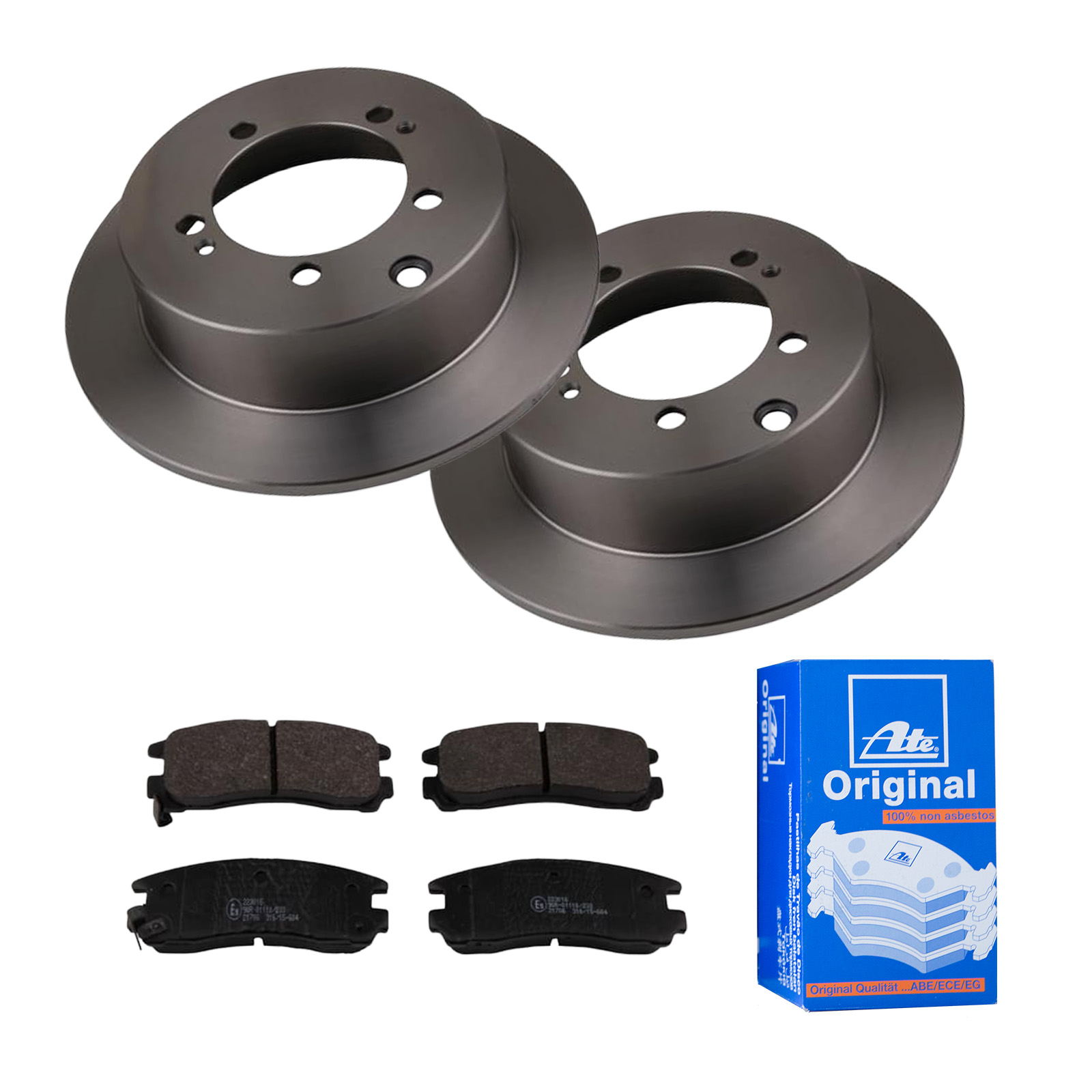 ATE Bremsensatz, Scheibenbremse ijf141f425 Hinterachse Voll 262mm 9mm für MITSUBISHI